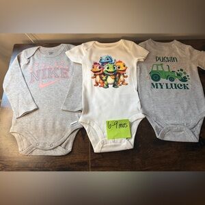 Nike Gray, SPD, Dinosaurs One Piece Set